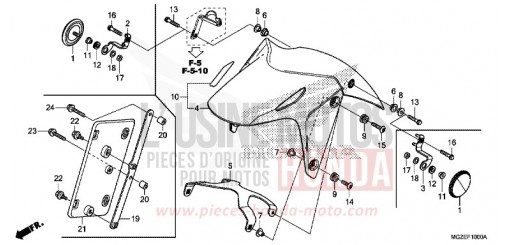 FRONT FENDER CB500FAD de 2013